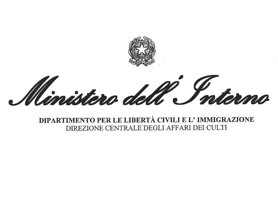 nota ministeriale sul culto religioso in tempi di pandemia