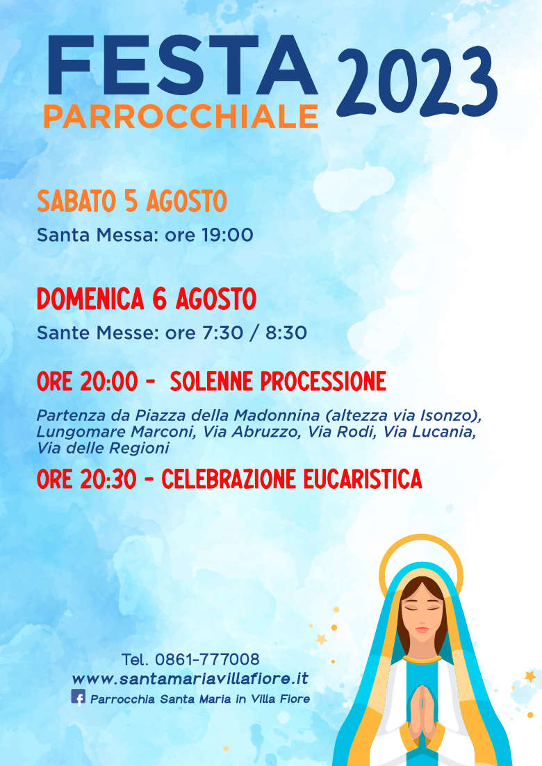 Festa parrocchiale Santa Maria in Villa Fiore di Alba Adriatica 2023