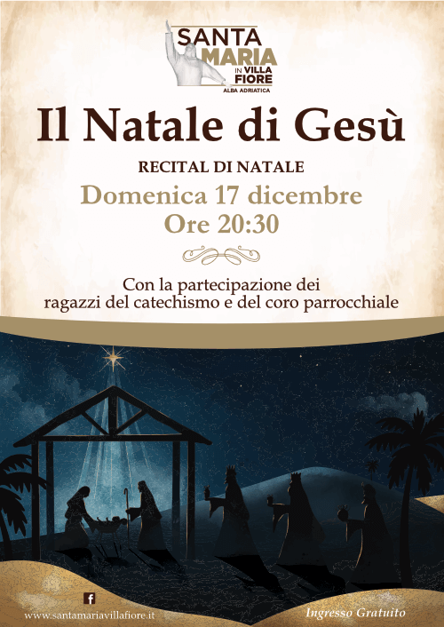 Il Natale di Gesù, recital della parrocchia Santa Maria in Villa Fiore di Alba Adriatica