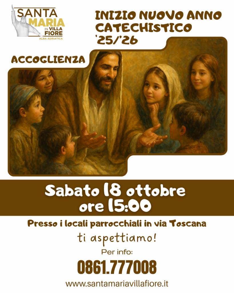 Inizio nuovo anno catechistico parrocchia Santa Maria in Villa Fiore di Alba Adriatica